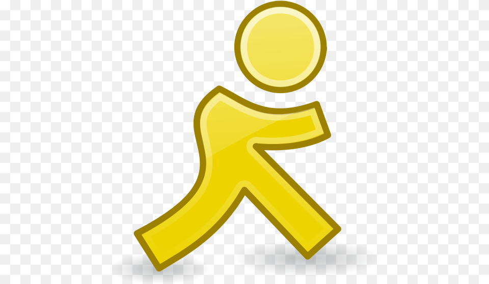 Walk Icon Clip Art Walk Icon, Symbol, Gold, Text Png