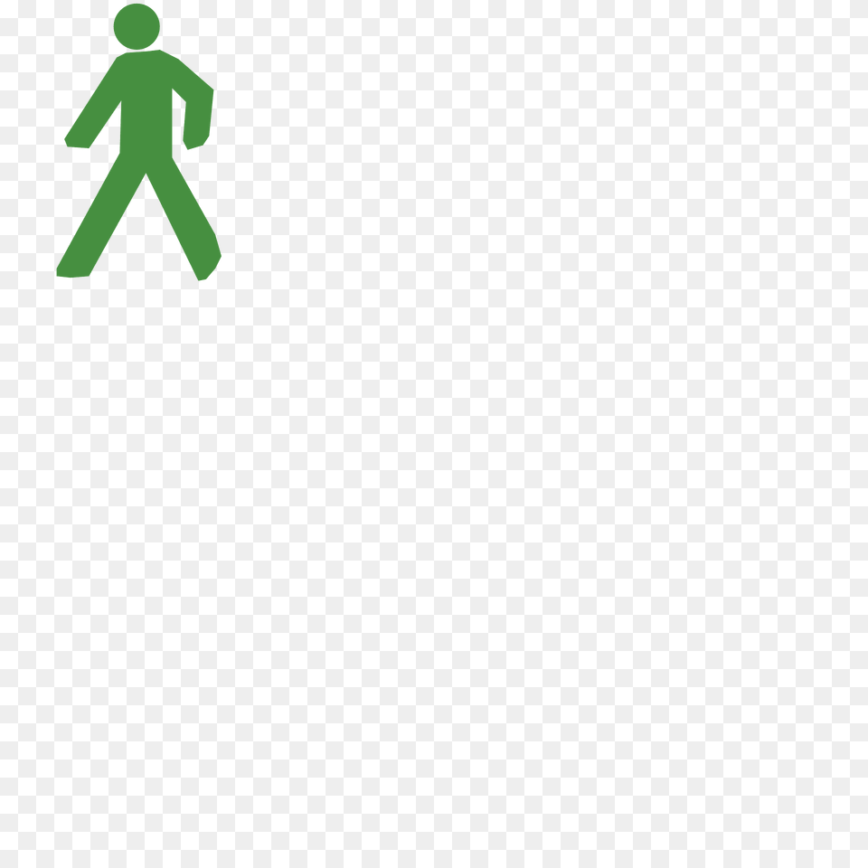 Walk Icon Clipart, Green, Person, Walking, Head Free Png Download