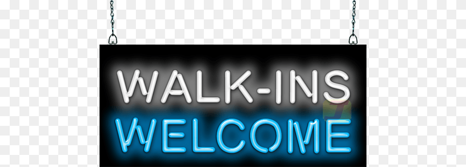 Walk Ins Welcome Neon Sign, Light, Architecture, Building, Hotel Png Image