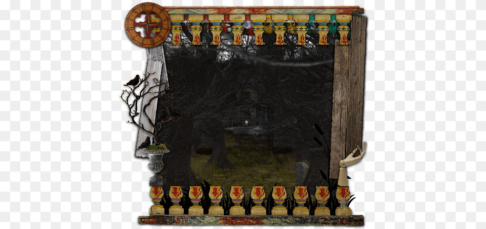Walk Into The Spooky Forest Stop At The Gate Scale Model, Altar, Architecture, Building, Church Free Png Download