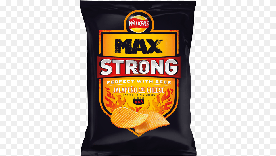 Walk Max2 Walkers Max Strong Jalapeno And Cheese, Food, Snack, Bread Free Png