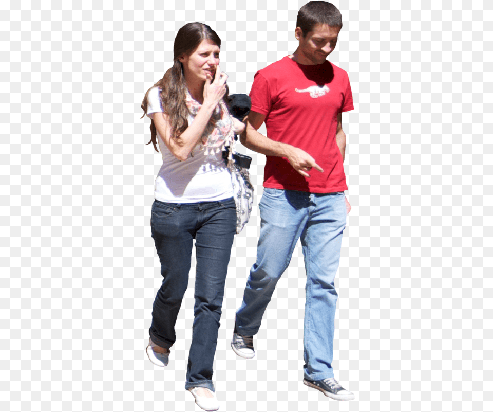 Walk Photos People Walking Front, Jeans, Clothing, Pants, Woman Free Png Download