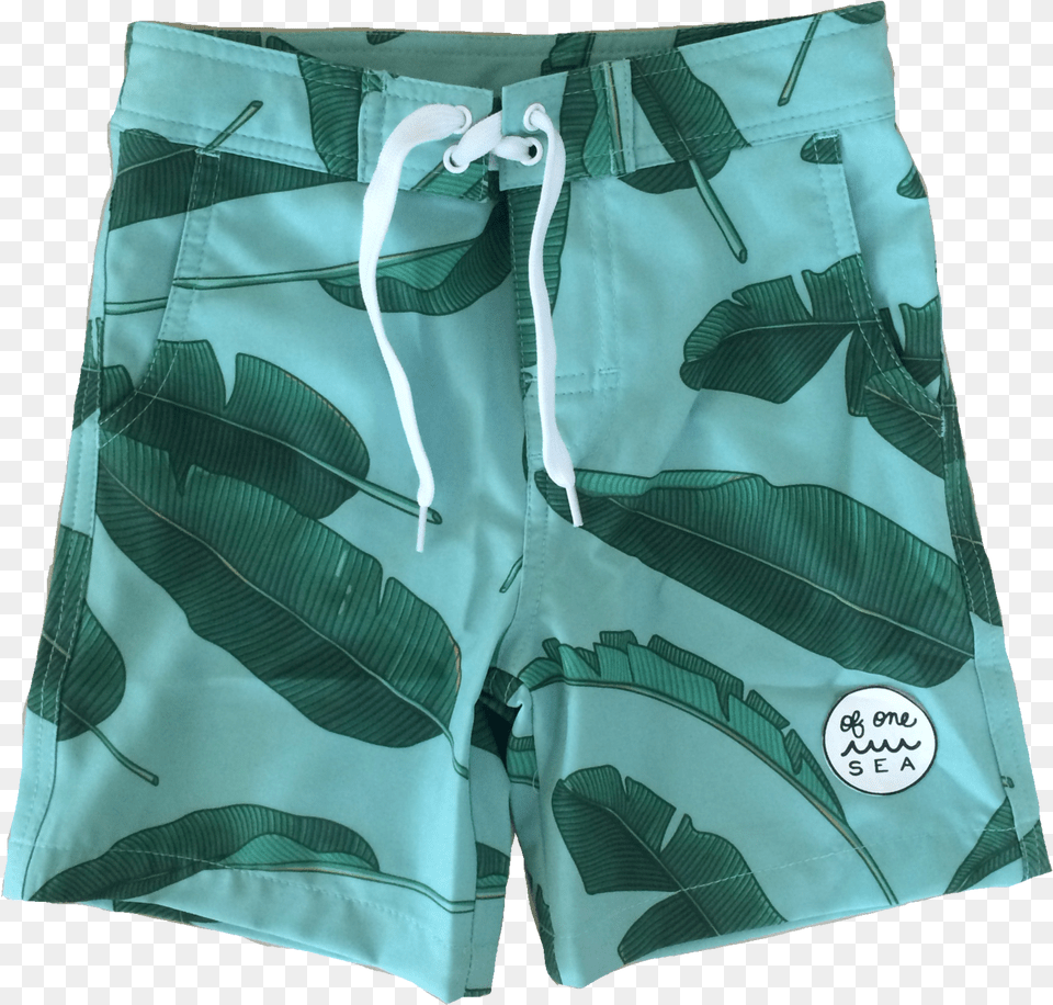 Walk Surf Swim Shorts In Banana Leaves Print Swim Shorts, Clothing, Swimming Trunks, Beachwear Png