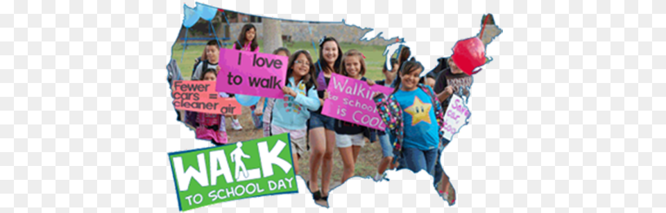 Walk To School Day Walk Or Bike To School, Advertisement, Person, People, Poster Png Image