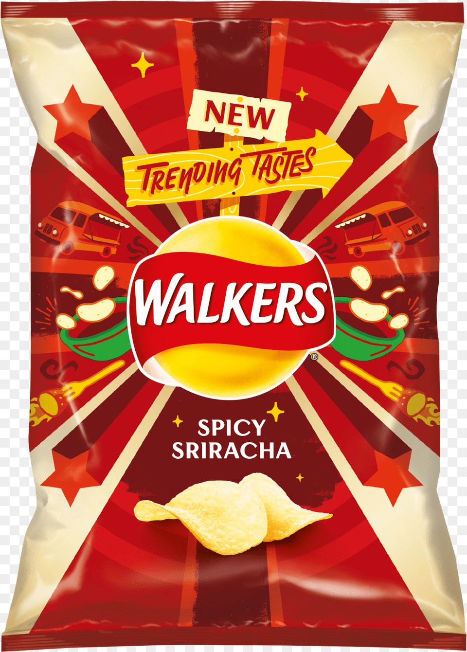 Walkers Sriracha Crisps, Food, Snack, Sweets, Car Png Image