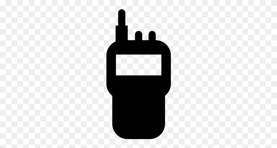 Walkie Talkie Technology Communication Icon With And Vector, Gray Free Png Download