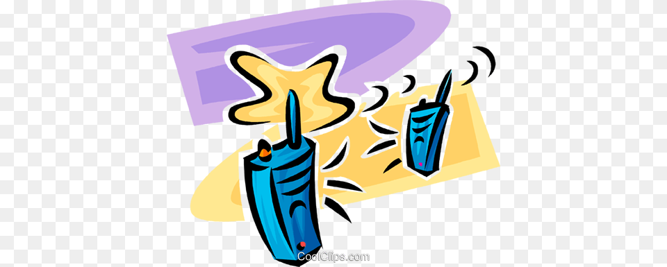 Walkie Talkies Royalty Vector Clip Art Illustration, Person, Weapon Png Image
