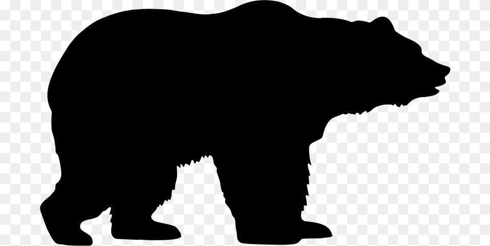 Walking Bear Clipart Explore Pictures Animal Silhouettes, Mammal, Wildlife, Brown Bear Png Image
