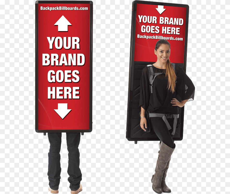 Walking Billboard Wearable Sign Backpack Billboards, Clothing, Coat, Adult, Person Free Png Download