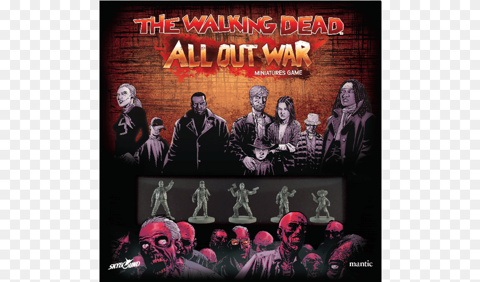 Walking Dead All Out War Miniatures Game, Adult, Advertisement, Person, Man Png Image