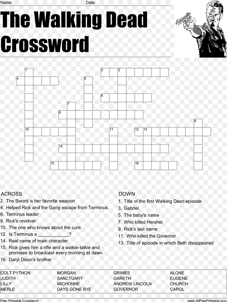 Walking Dead Crossword Puzzle, Adult, Game, Male, Man Free Transparent Png