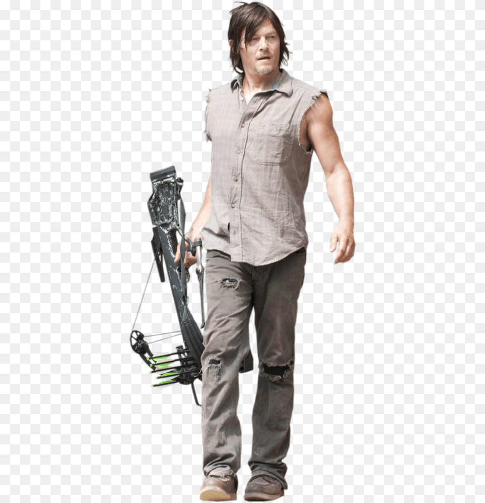 Walking Dead Daryl, Clothing, Pants, Person, Shirt Free Png Download