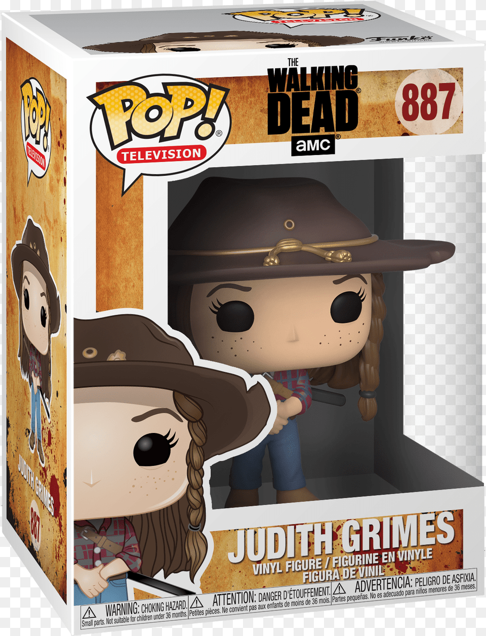 Walking Dead Funko Pop Judith, Box, Baby, Person, Cardboard Png