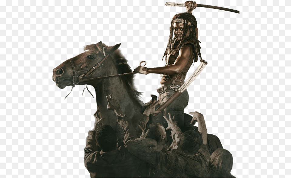 Walking Dead Michonne, Person, People, Bronze, Adult Free Transparent Png