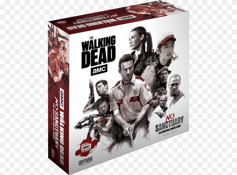 Walking Dead No Sanctuary Board Game, Advertisement, Adult, Poster, Person Png Image