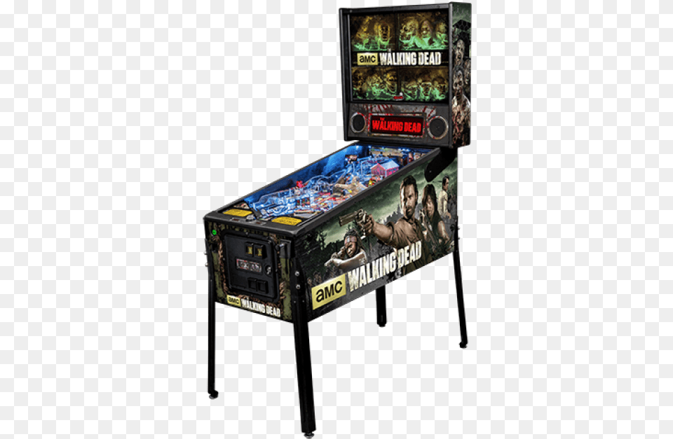 Walking Dead Premium Pinball Machine Pinball The Walking Dead, Adult, Female, Person, Woman Png Image