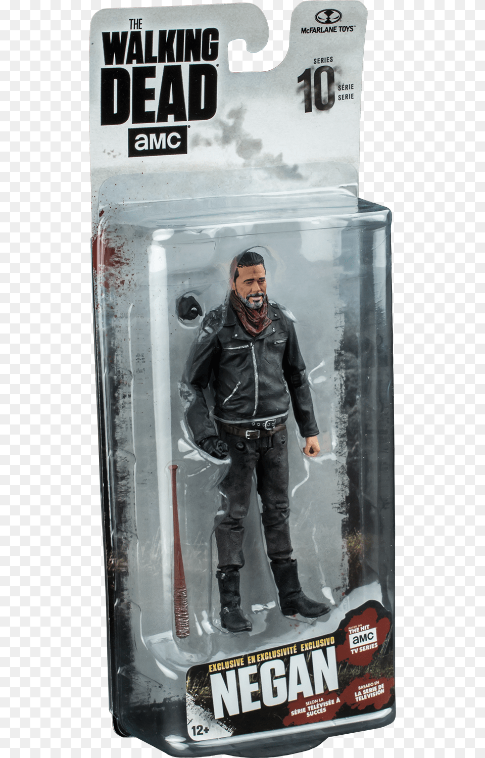 Walking Dead Series 10 Negan Figure, Jacket, Clothing, Coat, Person Png Image