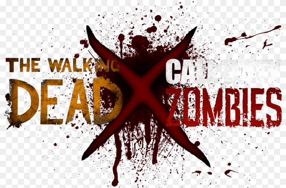 Walking Dead X Call Of Duty Zombies Graphic Design, Maroon, Advertisement, Poster, Person Png Image