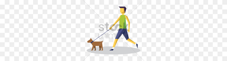 Walking Dog Clipart, Person, People, Cleaning, Bulldozer Png Image