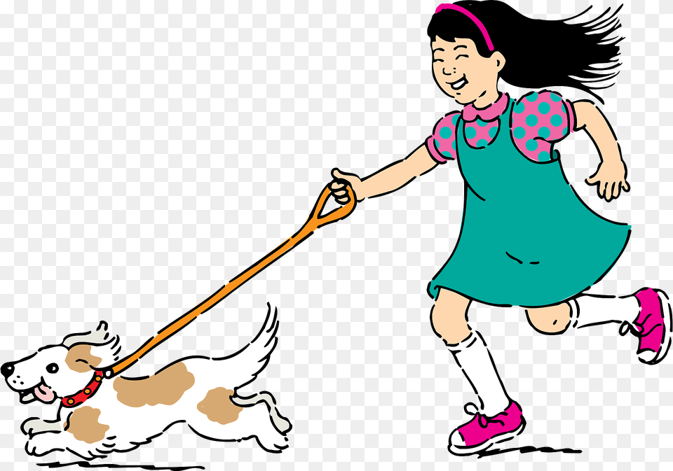 Walking Dog Clipart, Baby, Person, Accessories, Strap Png Image
