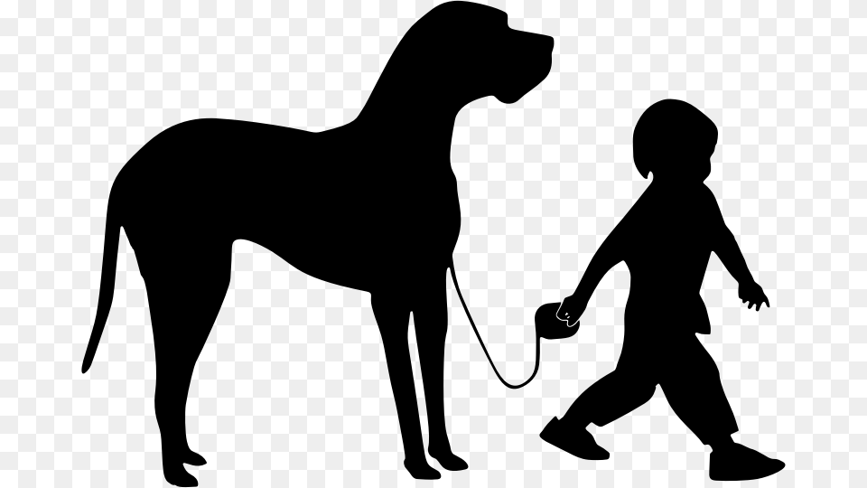 Walking Dog Silhouette, Gray Free Transparent Png