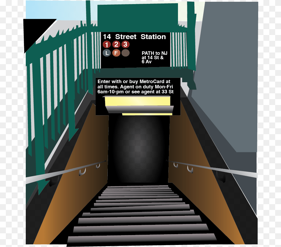 Walking Down Subway Stairs, Vehicle, Transportation, Train Station, Train Png