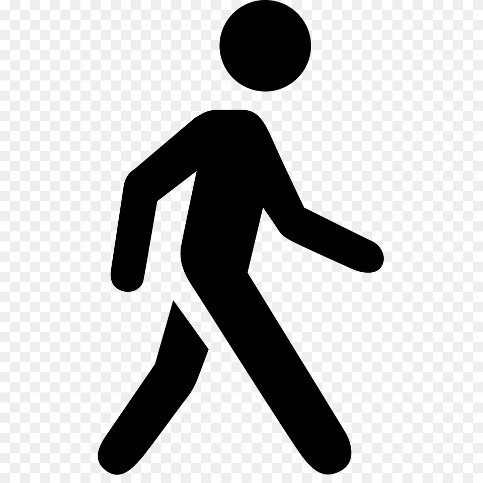 Walking Icon, Gray Png Image
