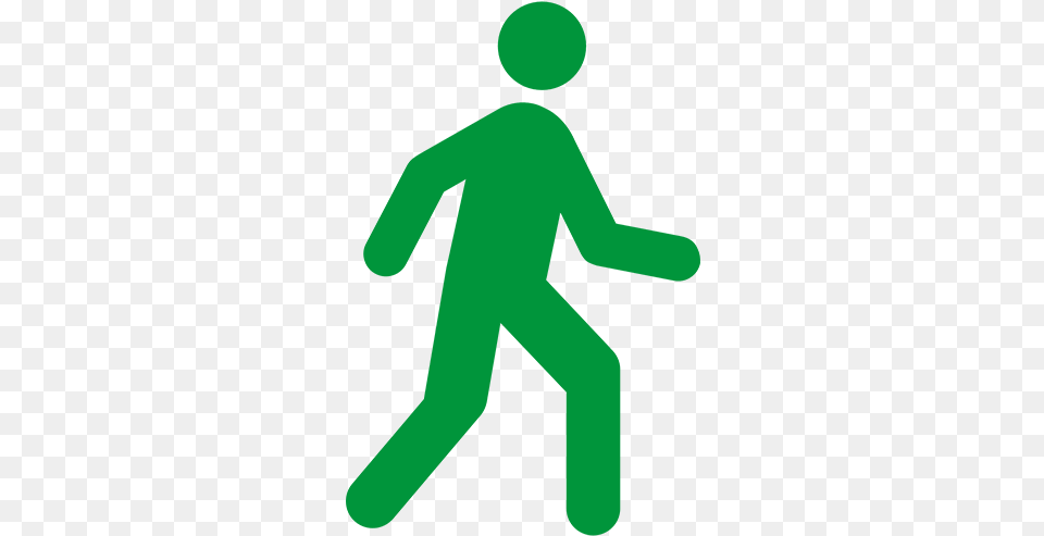 Walking Icon Walking Man Icon Green, Sign, Symbol Free Transparent Png