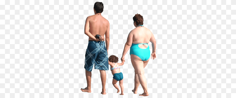 Walking In Beach, Back, Body Part, Person, Shorts Free Png