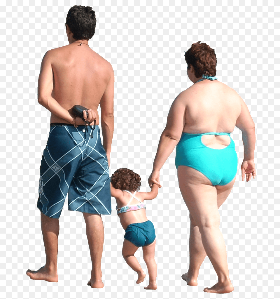 Walking In Beach People In The Beach, Shorts, Back, Body Part, Clothing Free Png Download