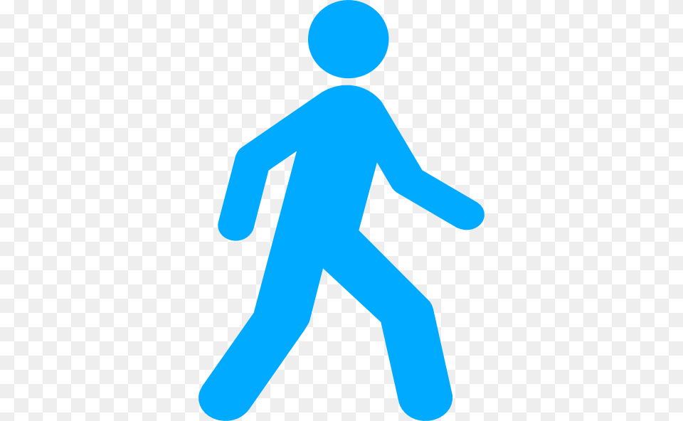 Walking Man Blue Clip Art For Web, Sign, Symbol, Boy, Child Free Png Download