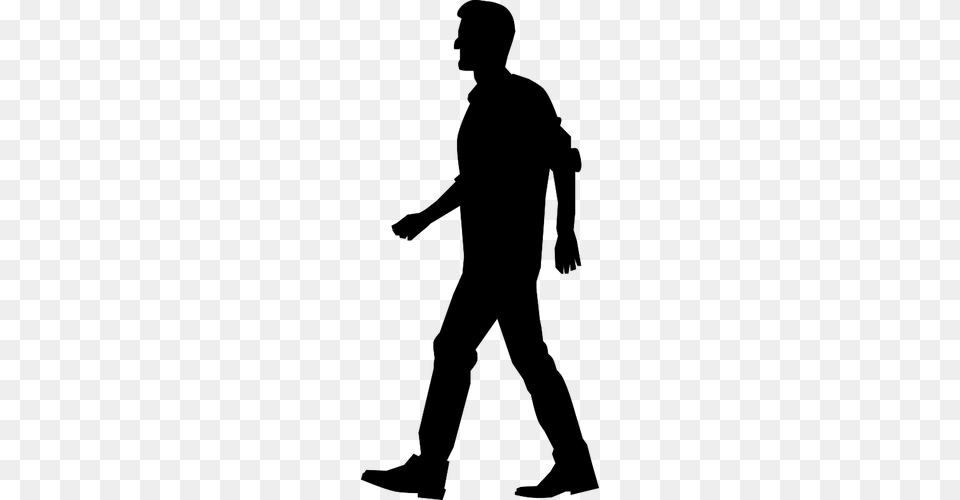 Walking Man Vector Image, Gray Free Transparent Png