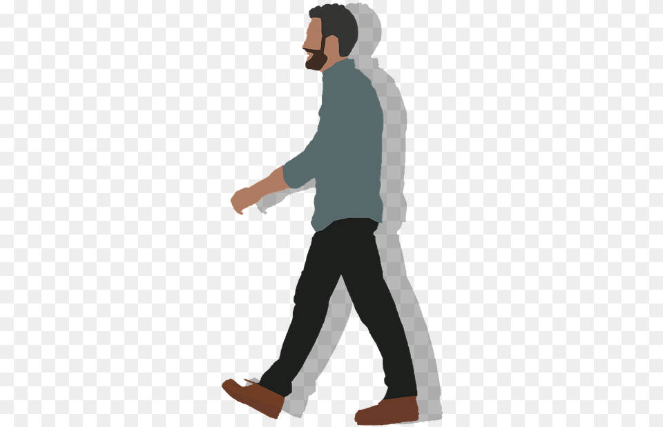 Walking Man Young Isolated, Adult, Person, Pants, Male Free Png Download
