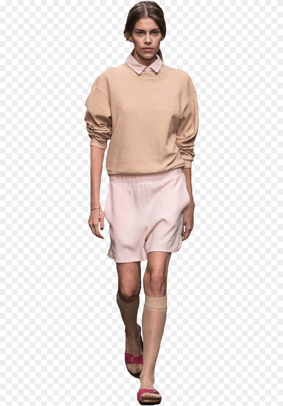 Walking Model On Catwalk Fashion Model Walking, Clothing, Shorts, Adult, Sleeve Png