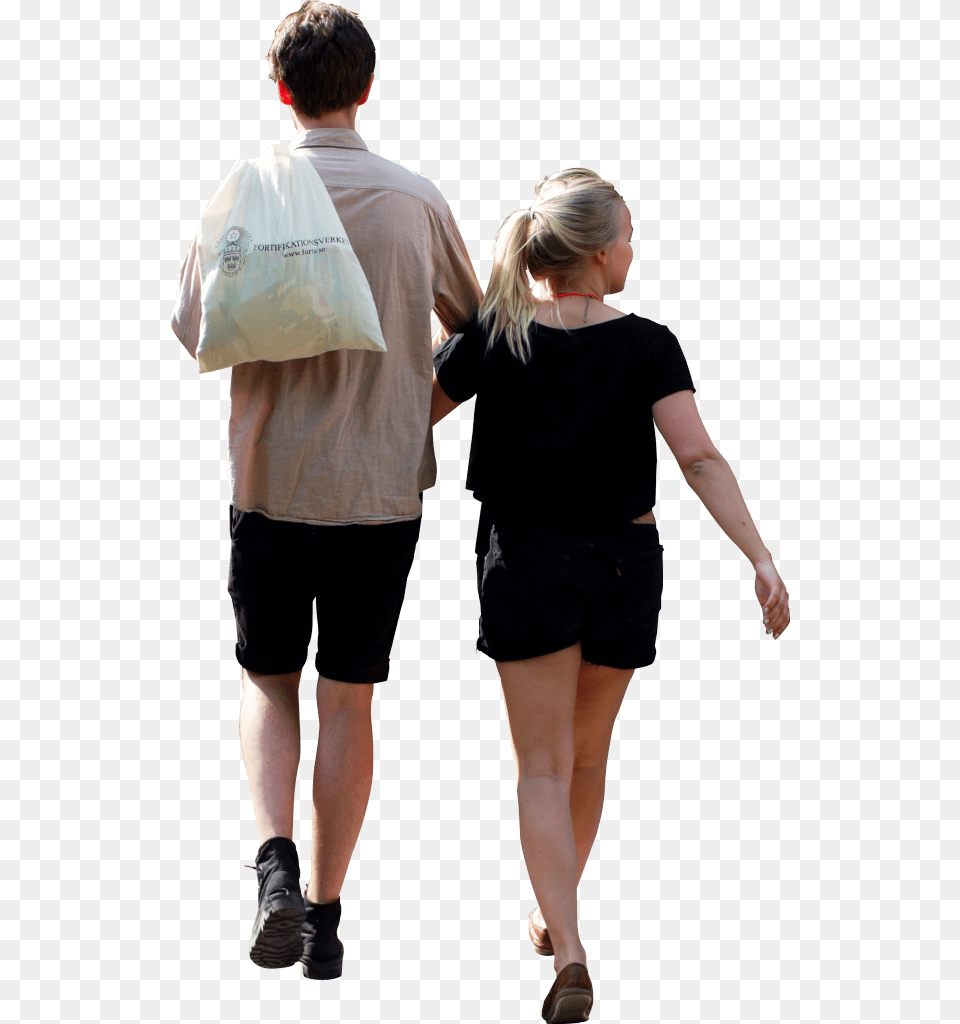 Walking People Walk, Back, Shorts, Body Part, Clothing Free Png