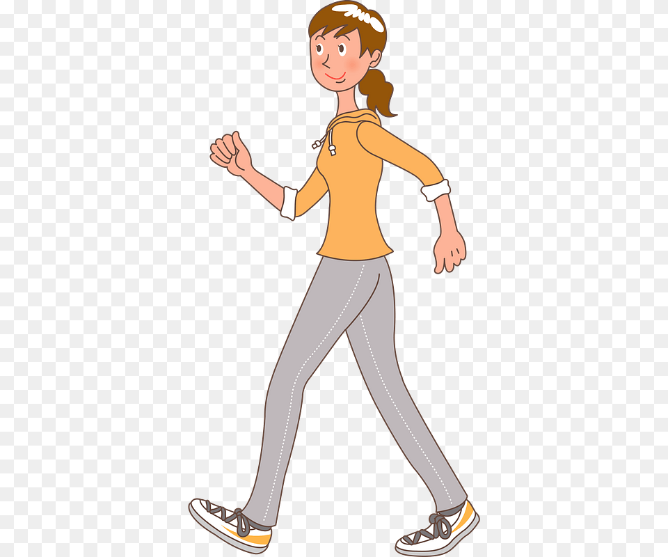 Walking Physical Exercise Woman Clipart, Boy, Child, Male, Person Free Png Download