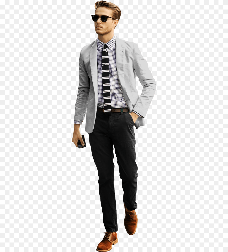 Walking Stairs Man Walking Gray Architecture Board Formal Wear, Accessories, Suit, Sleeve, Shirt Free Png
