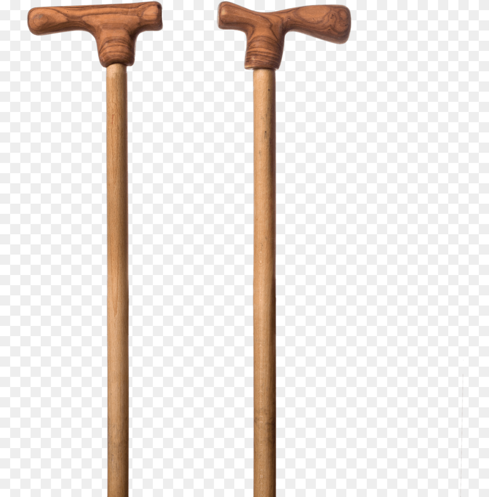 Walking Stick With Handmade Olive Wood Handle Wood, Cane, Mace Club, Weapon Png