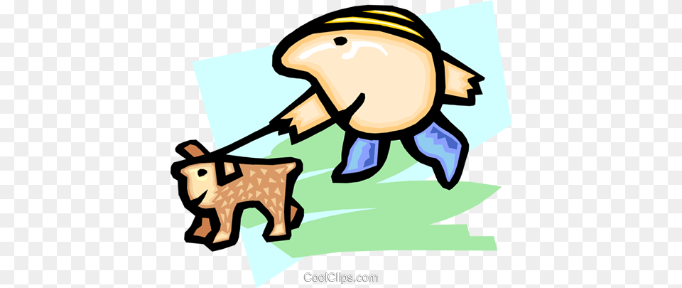 Walking The Dog Walking The Dog Cartoon, Animal, Mammal, Fish, Sea Life Free Png