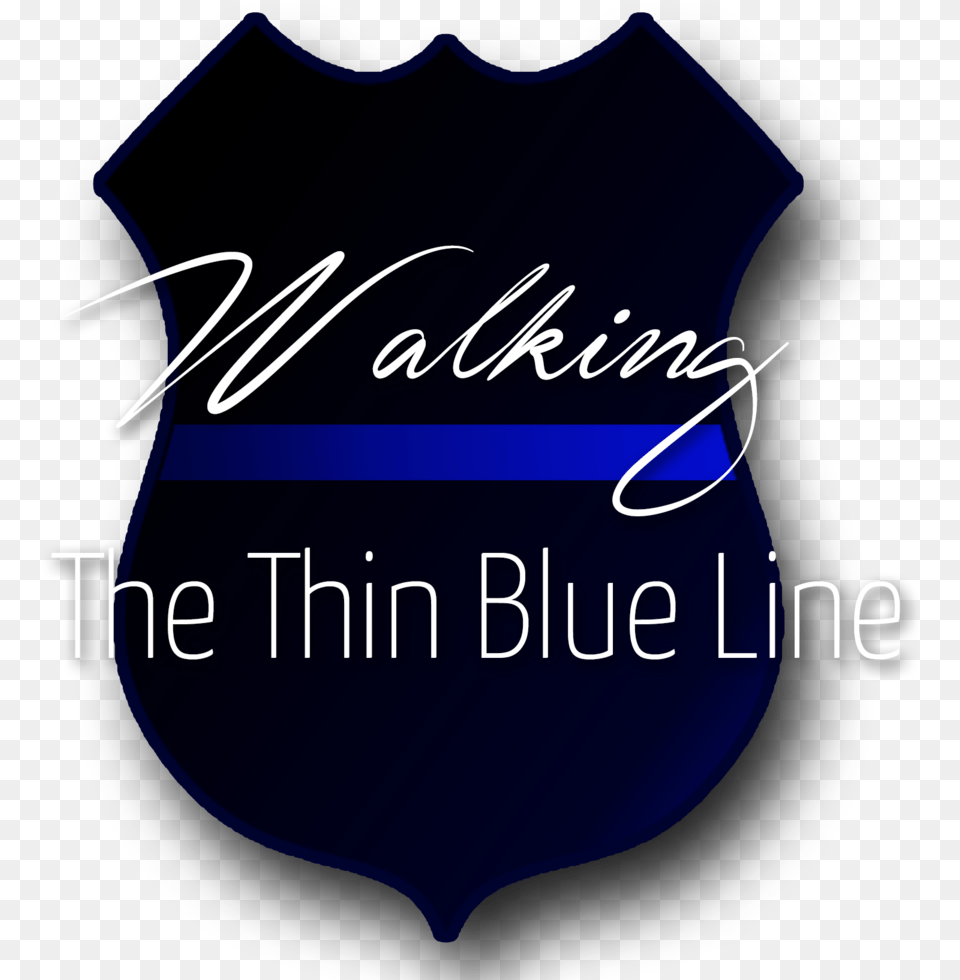 Walking The Thin Blue Line Label, Logo, Symbol, Badge Free Png