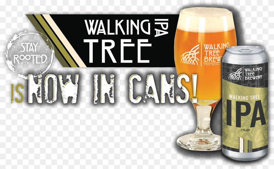 Walking Tree Brewery Beer Glassware, Alcohol, Lager, Glass, Beverage Free Png Download