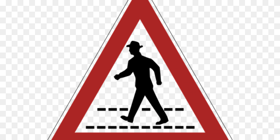 Walkway Clipart Pedestrian Lane Fugngerberweg, Triangle, Symbol, Sign Png