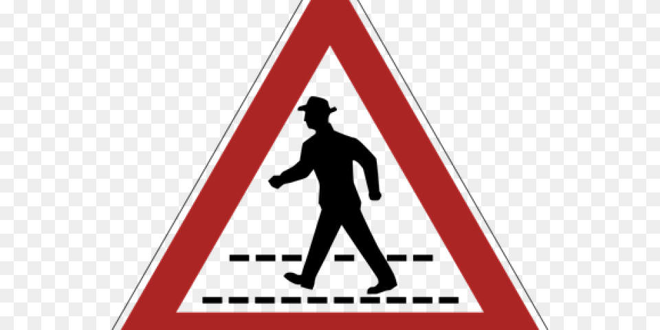 Walkway Clipart Pedestrian Lane Traffic Sign, Triangle, Symbol Free Png Download