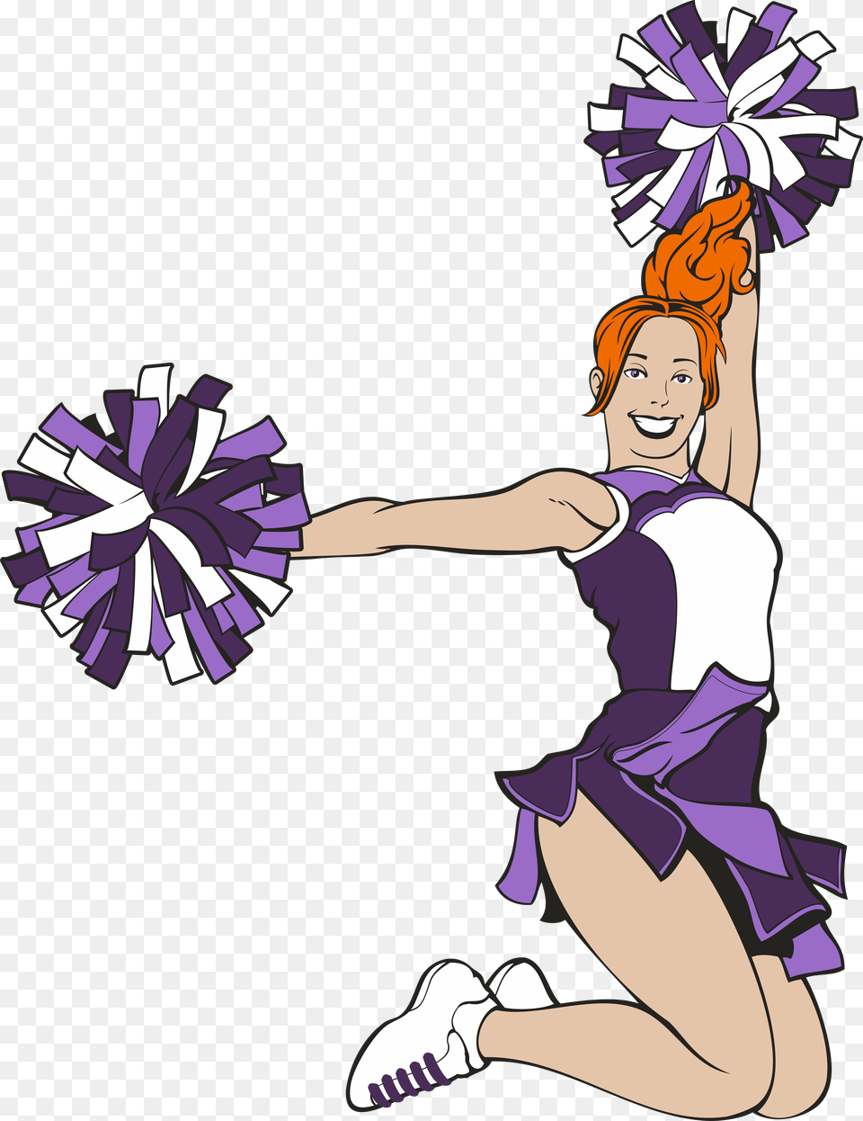 Wall Art Cheerleader Pom Poms Wall Decals Removable Repositionable, Purple, Book, Publication, Comics Png