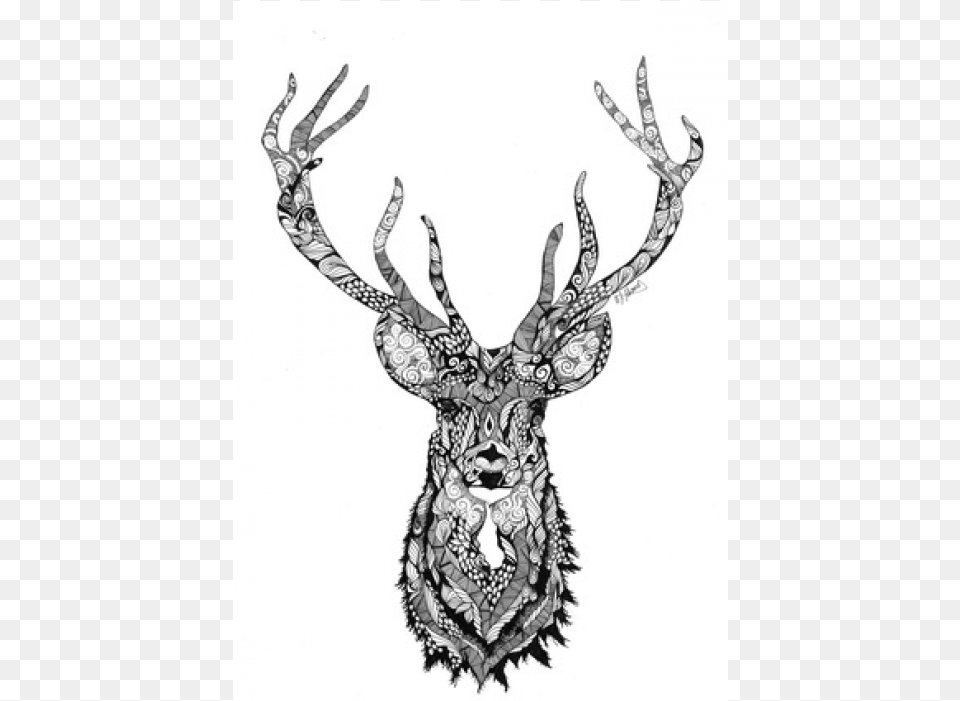 Wall Art Prints Deer Forest Print Deer Drawing Wall, Animal, Mammal, Wildlife, Antler Free Png