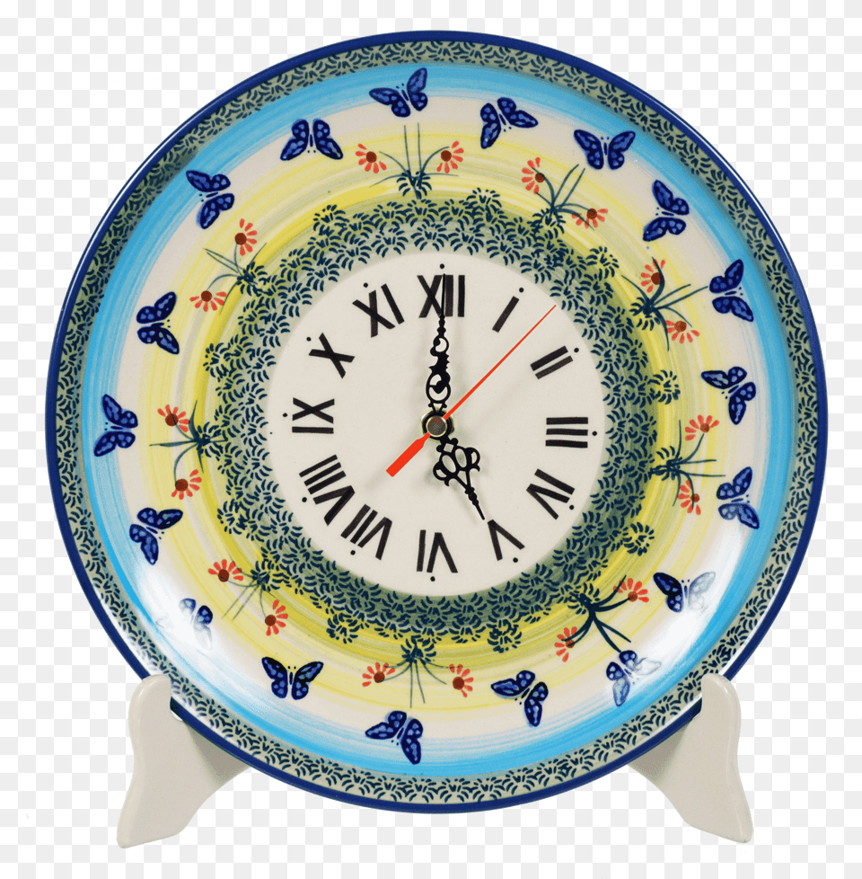 Wall Clock, Plate, Art, Porcelain, Pottery Free Png Download