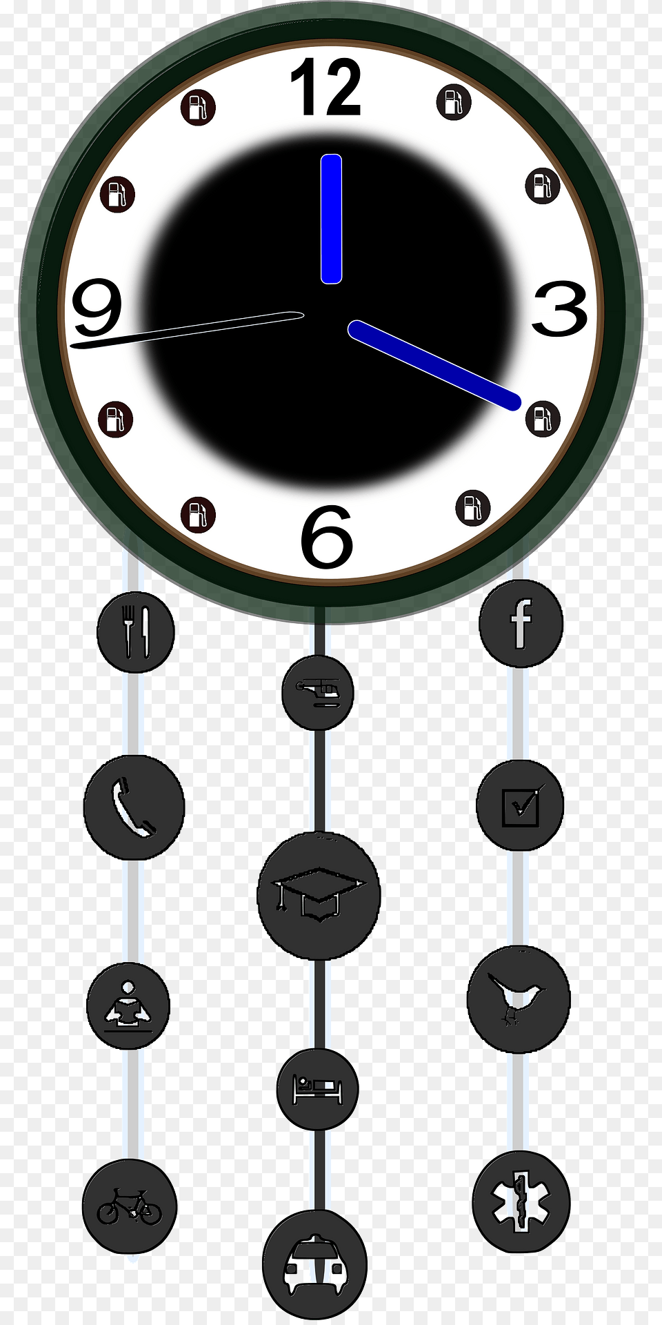 Wall Clock Clipart, Analog Clock Png Image