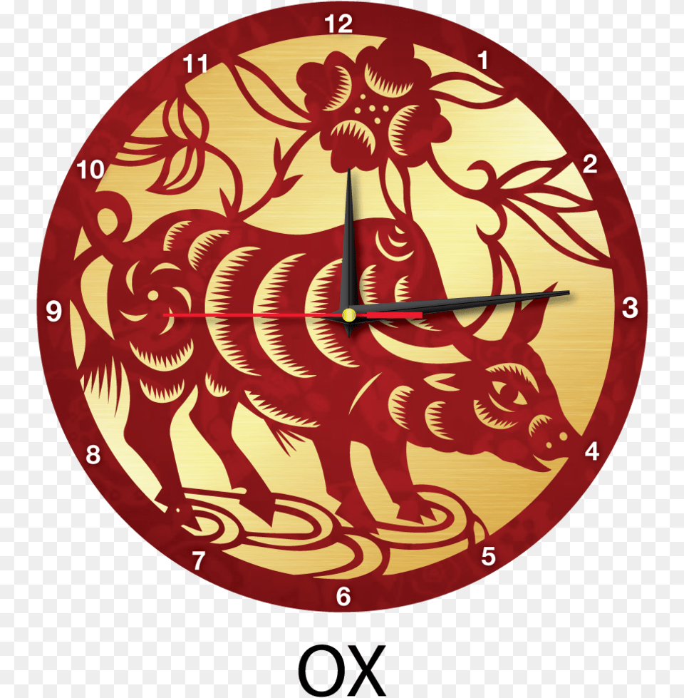 Wall Clock Chinese Zodiac, Wall Clock, Analog Clock Free Transparent Png