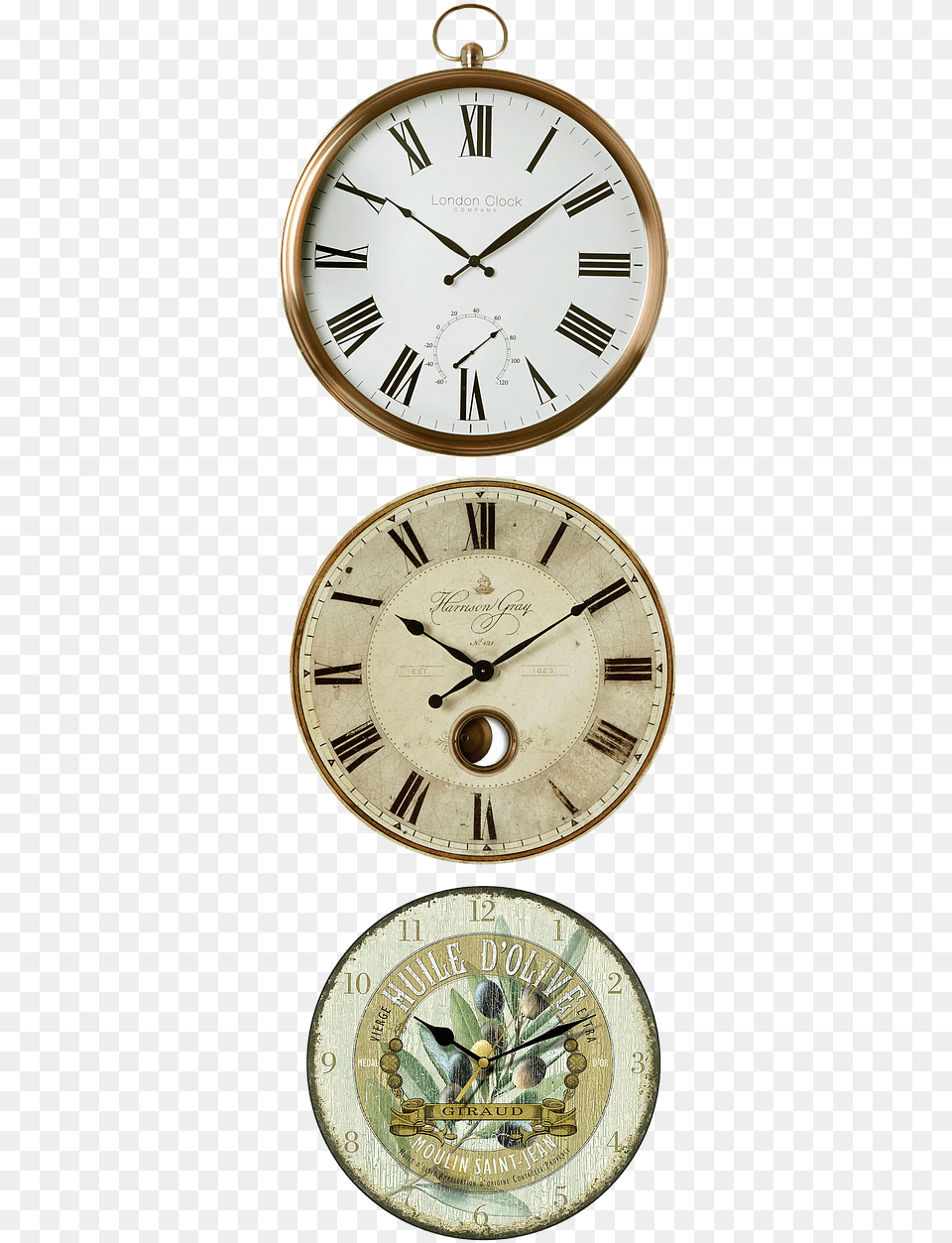 Wall Clock With Pendulum, Analog Clock, Wristwatch Free Png