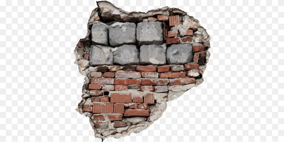 Wall Damage Texture, Brick, Rock, Rubble, Architecture Free Transparent Png